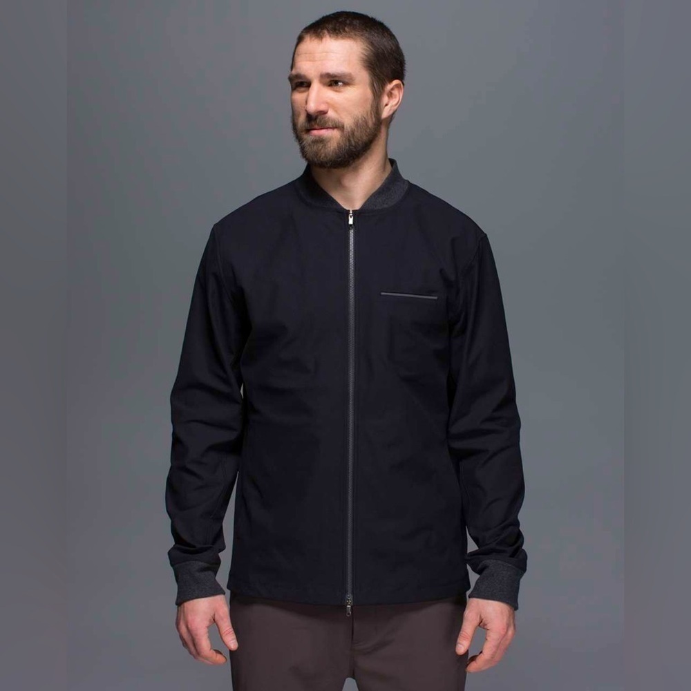 LULULEMON | SWIPE RIGHT JACKET HEATHERED BLACK IN LARGE - Picture 2 of 11